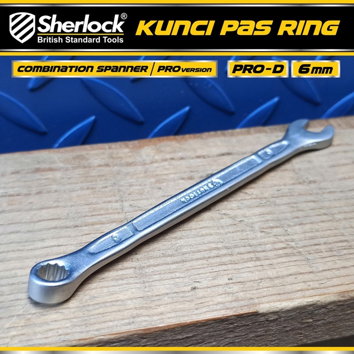 Kunci Pas Ring (Pro-D Series) uk. 6 mm Original Sherlock (1 Pcs)