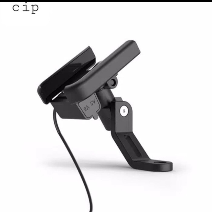 Holder handphone hp motor aluminium USB Charger Nmax Beat Lexi VARIO