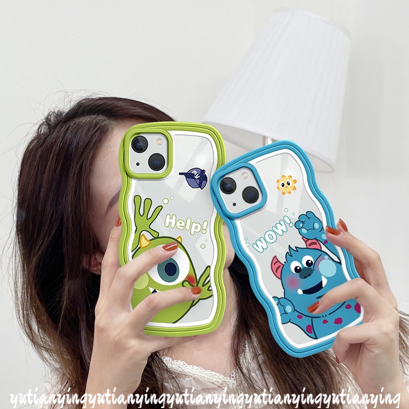 Case Kartun Lucu OPPO A17 A15 A15 A7 A5s A55 A95 A54 A74 A16 A12 A57 A76 A53 A16K A96 A15s F9 A16E A9 A5 A16s A3s A12E A52 A17K A72 A32 Monster University Wavy Edge Soft Back Cover