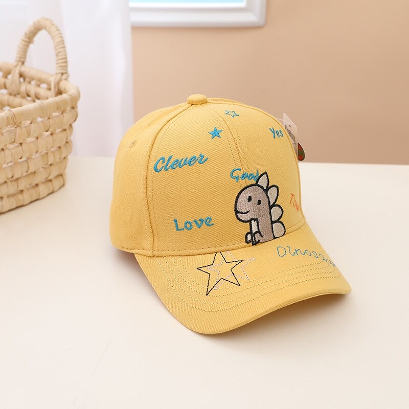 READY!!! topi keren anak import motif DINO STAR untuk usia  1-4 tahun lucu karakter / babylovanta