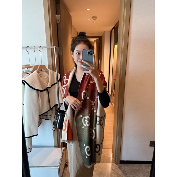 GG Wool Jacquard Winter Scarf Cashmere Wol