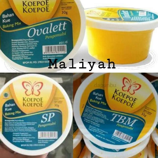 

☮ koepoe sp ovalet tbm bahan kue pengemulsi pengembang adonan ✓