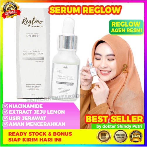 REGLOW SERUM WAJAH ORIGINAL MENCERAHKAN MENCEGAH PENUAAN DINI FLEK HITAM &amp; NODA JERAWAT