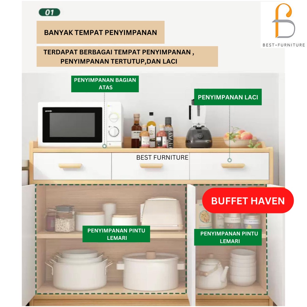 Best Cabinet Rak Dapur Tempat Penyimpanan Rak Serbaguna