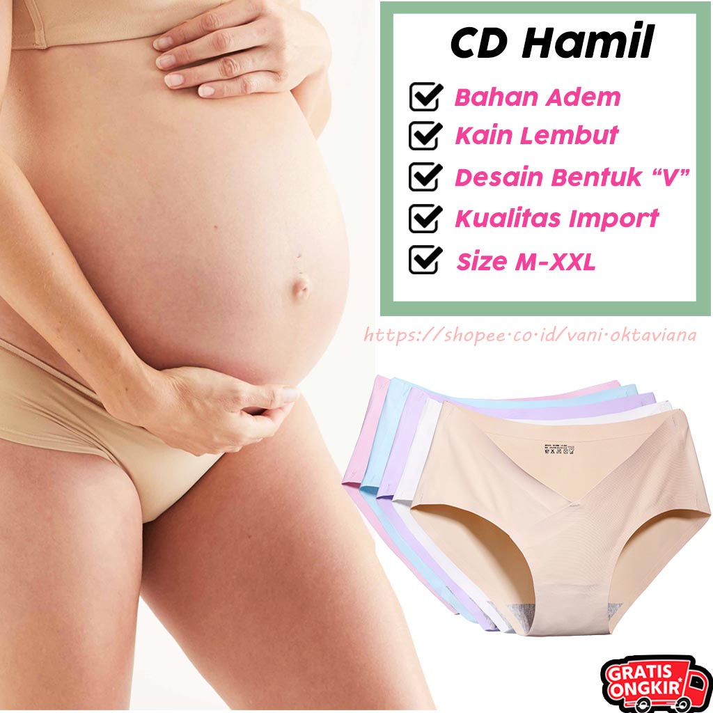 Celana Dalam Wanita Hamil Sutra Es Celana Dalam Wanita CD Hamil JUMBO Tanpa Jahitan CD Elastis Tanpa Jejak Nyaman Dipakai