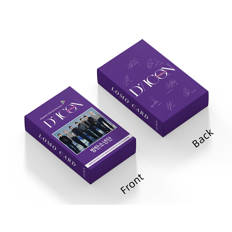 55pcs / Kotak Kartu LOMO Foto BTS 2022 DICON Album