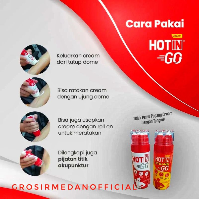 HOTIN GO AKUPUNTUR 100 G - HOT IN MERINGANKAN PEGAL-PEGAL, NYERI SENDI, NYERI OTOT, MASUK ANGIN, PERUT KEMBUNG, DAN SAKIT KEPALA