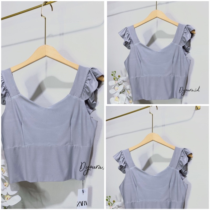 BELLA VEST / Crop top korea /crop renda / crop premium /crop real pict/ crop korea/crop zarra /crop brenda// TALI PITA BELAKANG // TANGTOP/ crop vest. BISA COD