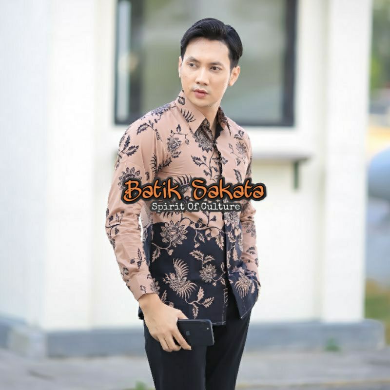 BHATARI Kemeja Batik Pria Slimfit Lengan Panjang Bahan Katun Halus Sragenan Lapis Furing