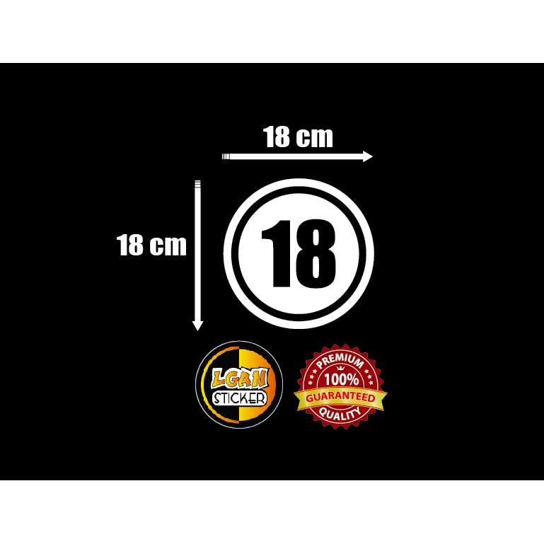 

STIKER ANGKA BOLONG DIAMETER 18 CM BAHAN REVLEKTIVE