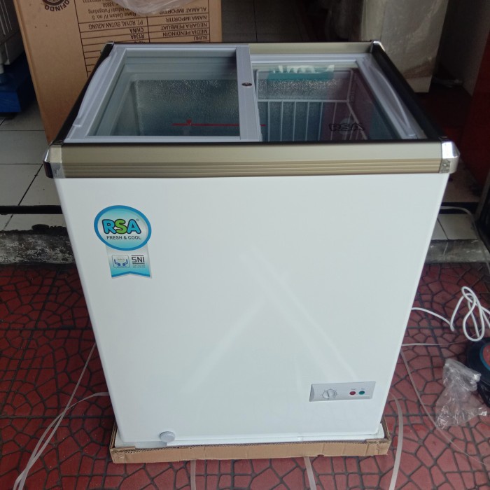 Jual RSA Freezer / showcase Box Sliding Kaca 100L Garansi Resmi
