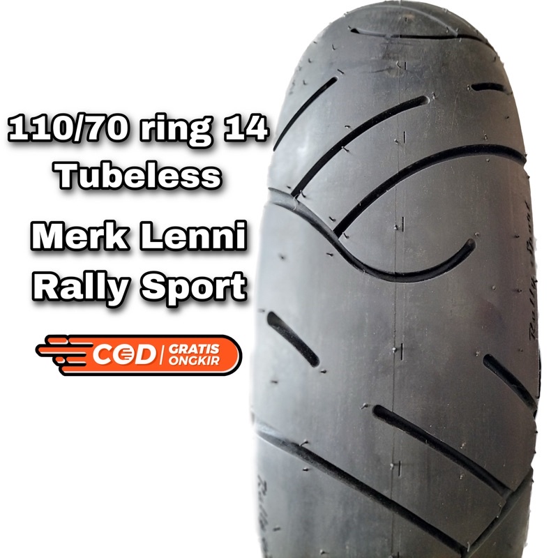Ban Matic Tubeless 110/70 ring 14 merk Lenni Rally Sport