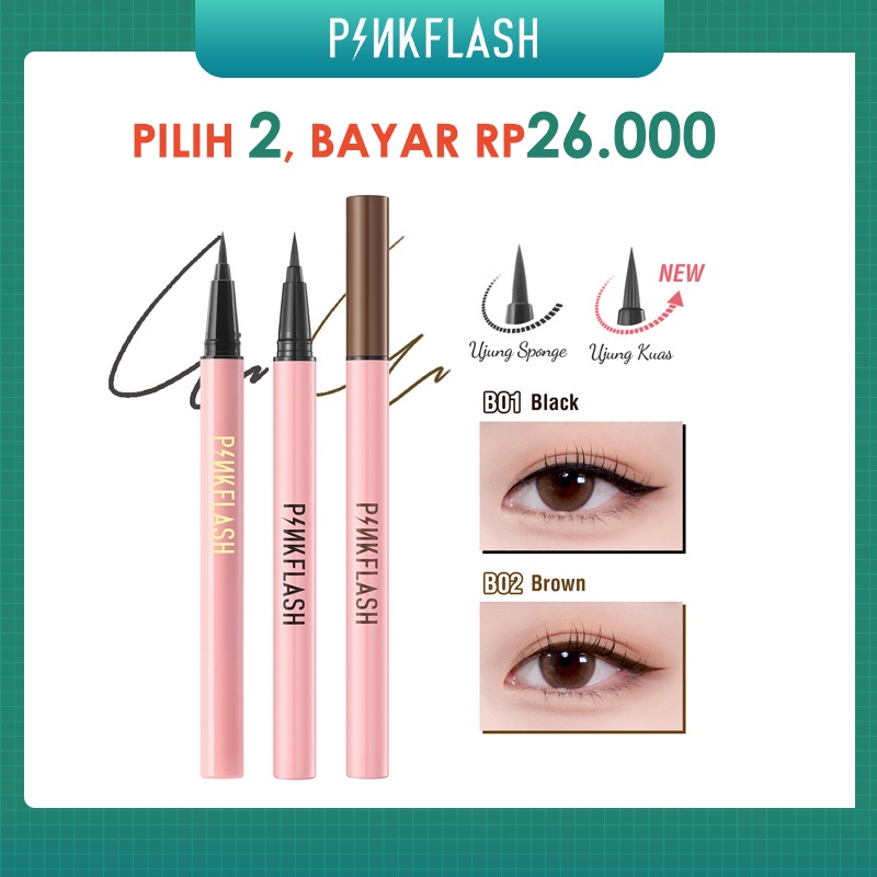 PINKFLASH Mistake-free Long-lasting Liquid Eyeliner Pencil Long Wear Quick Dry Smudge-proof yeliner Pen