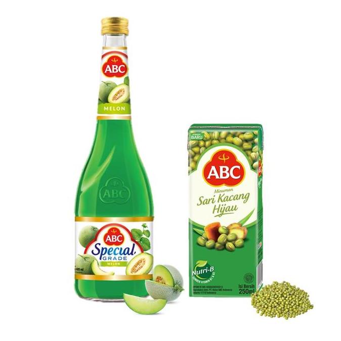 

Dijamin puas--ABC Sirup Special Grade Melon 485 mL + Minuman Sari Kacang Hijau 250 mL