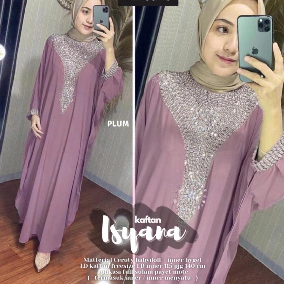 CUCI GUDANG KAFTAN ISYANA kaftan jumbo motif payet original mieux kaftan lebaran kaftan pesta @ 860