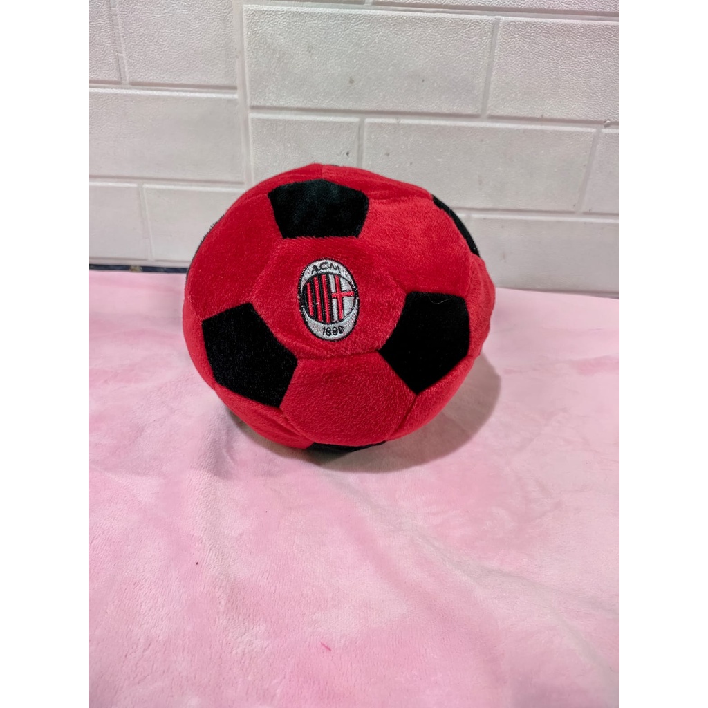 Boneka Bola Kerincing Bunyi lembut Berlogo Club Bola Eeropa plus ball mainan Anak Cowok