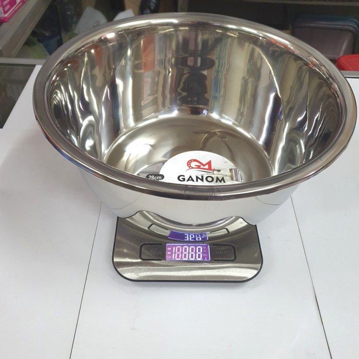 Baskom Genom Stainless Steel 28cm Mangkok Korea Bowl Ware Cake