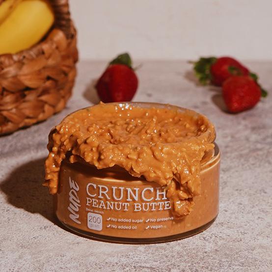

NUDE Crunchy Peanut Butter 200g Original Keto Chunky Diet Friendly Gluten Free - Selai Sehat Healthy GLUTEN FREE ➶ ｀