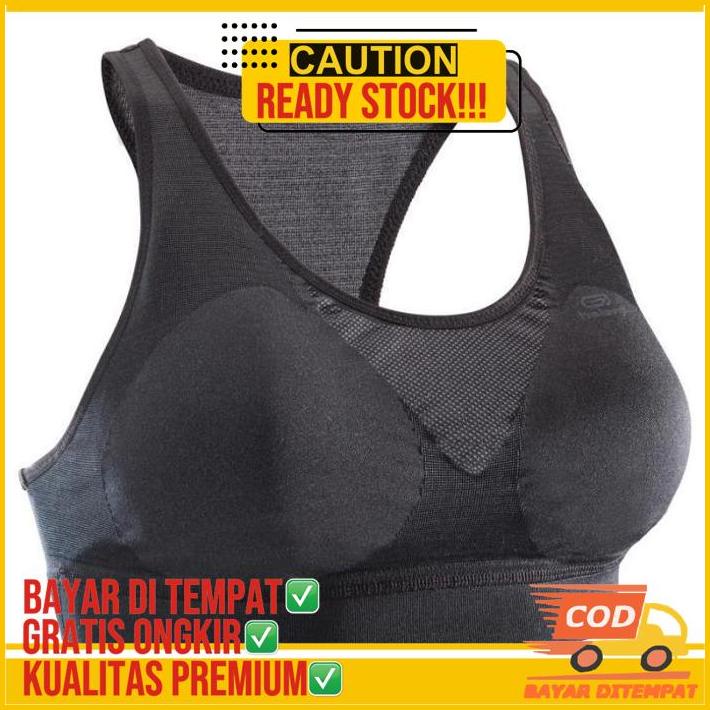 Decathlon Kalenji Sport Bra Classic Pad Black Wanita Dewasa 8554924