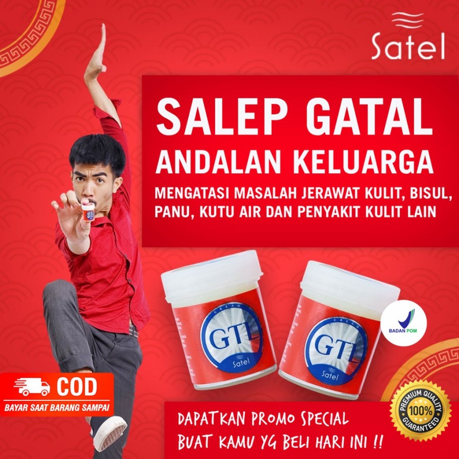 𝐒𝐚𝐭𝐞𝐥 𝐆𝐓𝐋 𝐎𝐫𝐢𝐠𝐢𝐧𝐚𝐥 - Salep GTL Asli 100% Original Solusi Ampuh Atasi Gatel Alergi, Panu, Kadas, Kurap, Koreng, Jamur, Kutu Air, Bisul, Jerawat