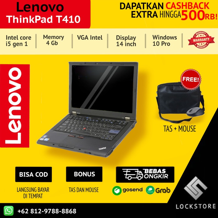 [ Laptop Second / Bekas ] Lenovo Thinkpad T410 Core I5 Murah Meriah ,,,Yu Buruan Gan Notebook /