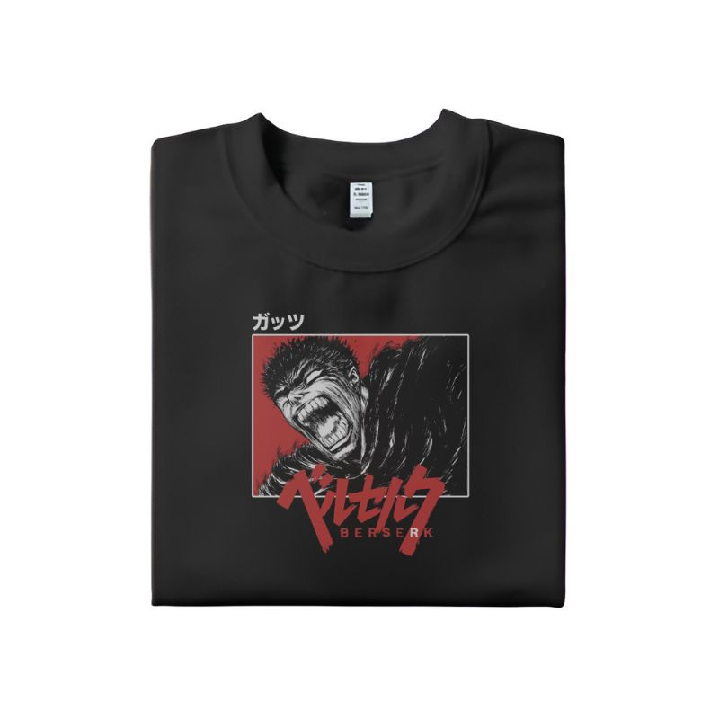 KAOS | T SHIRT | BERSERK | KAOS ANIME | BERSERK GUTS