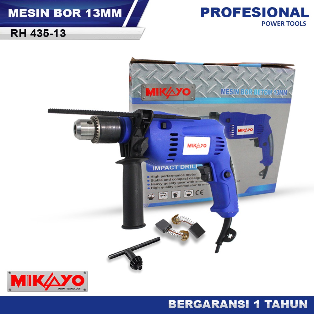 PAKET 2 PCS MESIN BOR MIKAYO RH435-1 + MESIN GRINDA MIKAYO RH435-2 / MESIN GURINDA + BOR 13MM