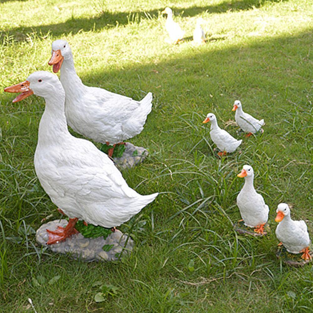 [Elegan] Dekorasi Taman Kualitas Lucu Untuk Outdoor Patung Bebek Manusia Hidup Simulasi Pemandangan Taman Bebek