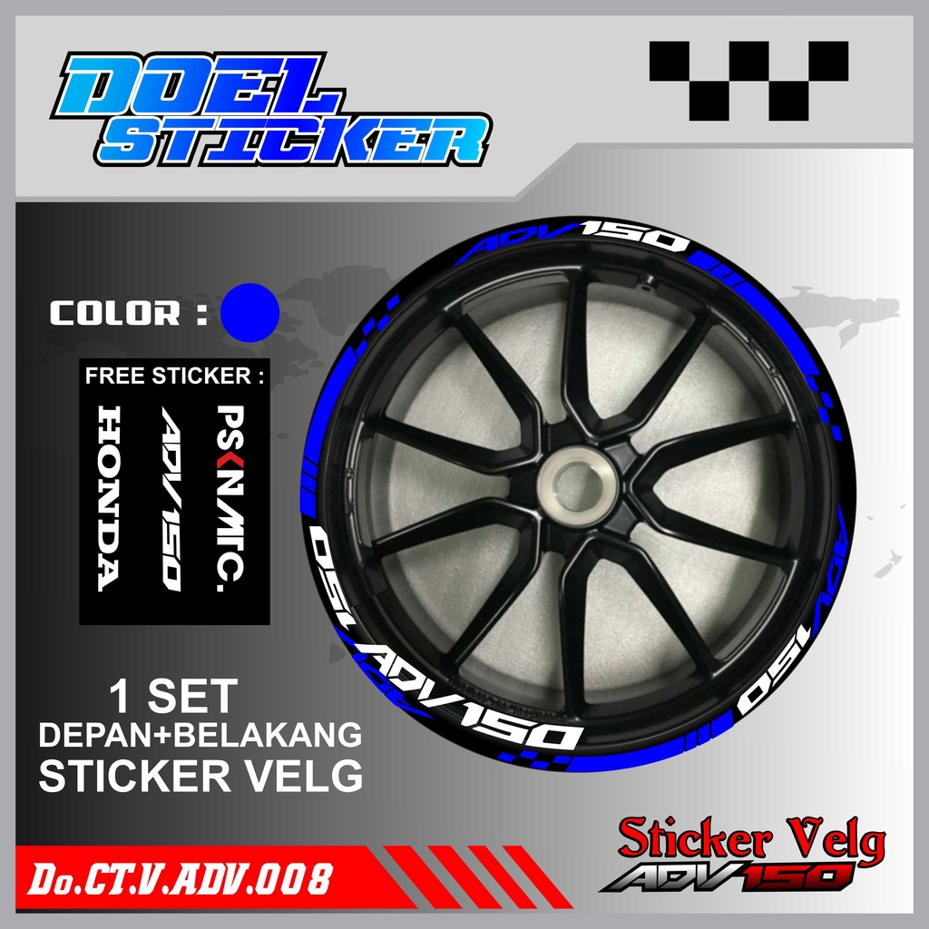 STICKER CUTTING LIST VELG HONDA ADV 150 VARIASI MOTOR DOEL 008