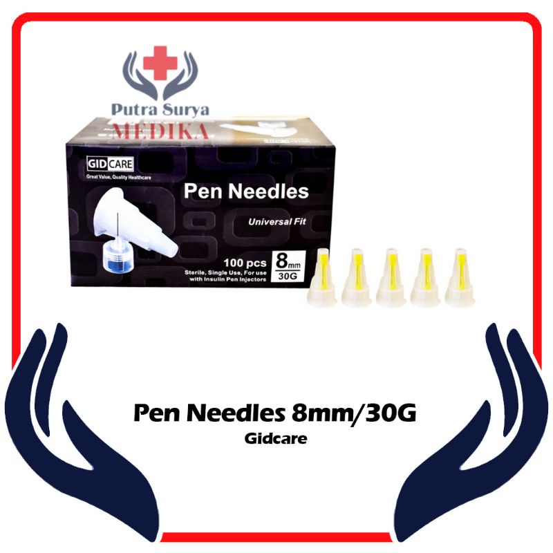 Jarum Insulin Pen Needle 30G x 8mm Gidcare Satuan