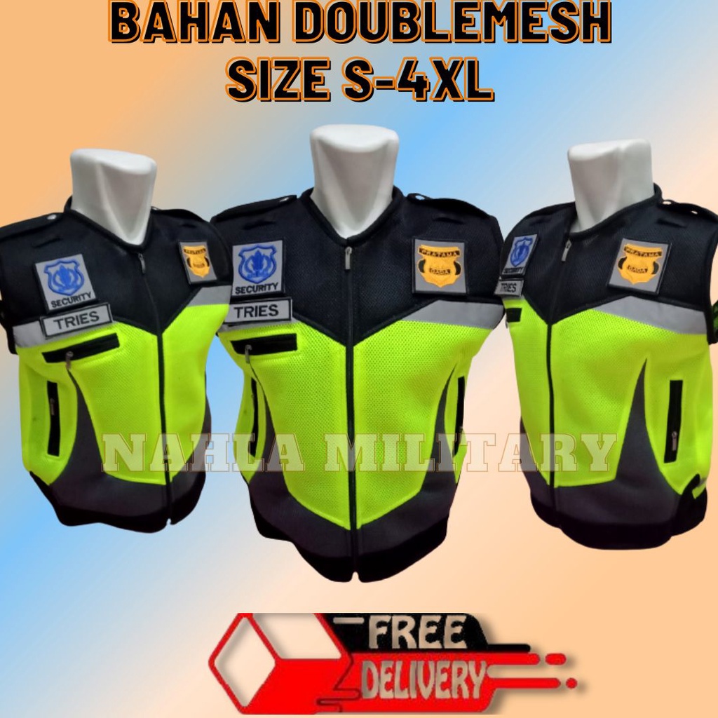 Rompi Security Terbaru | Rompi Security | Rompi Satpam Terbaru | Rompi Polisi | Bahan Doublemeh |  U