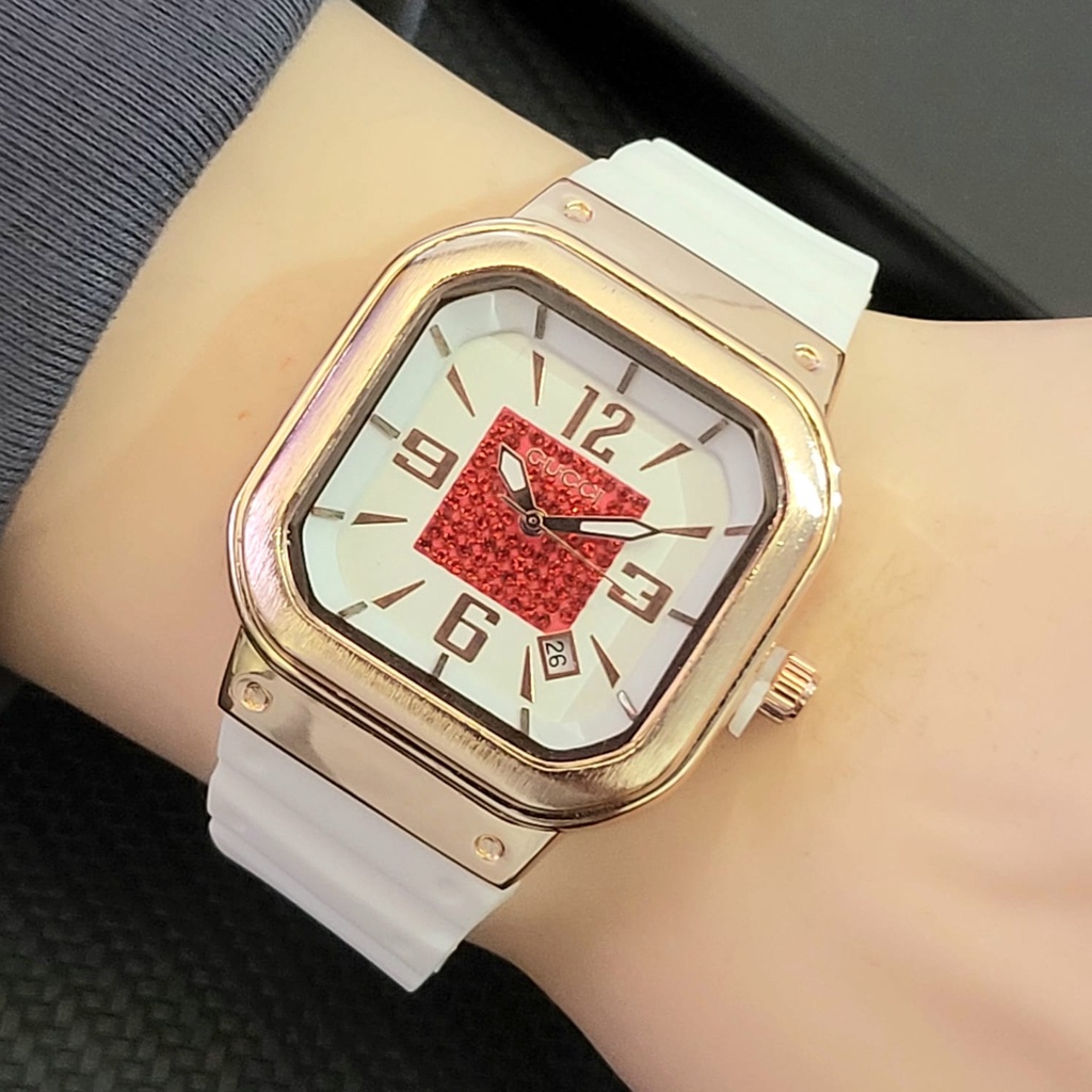 JAM TANGAN WANITA GC RUBBER NEW MODEL MURAH/ JAM PESTA ANTI AIR MURAH COD