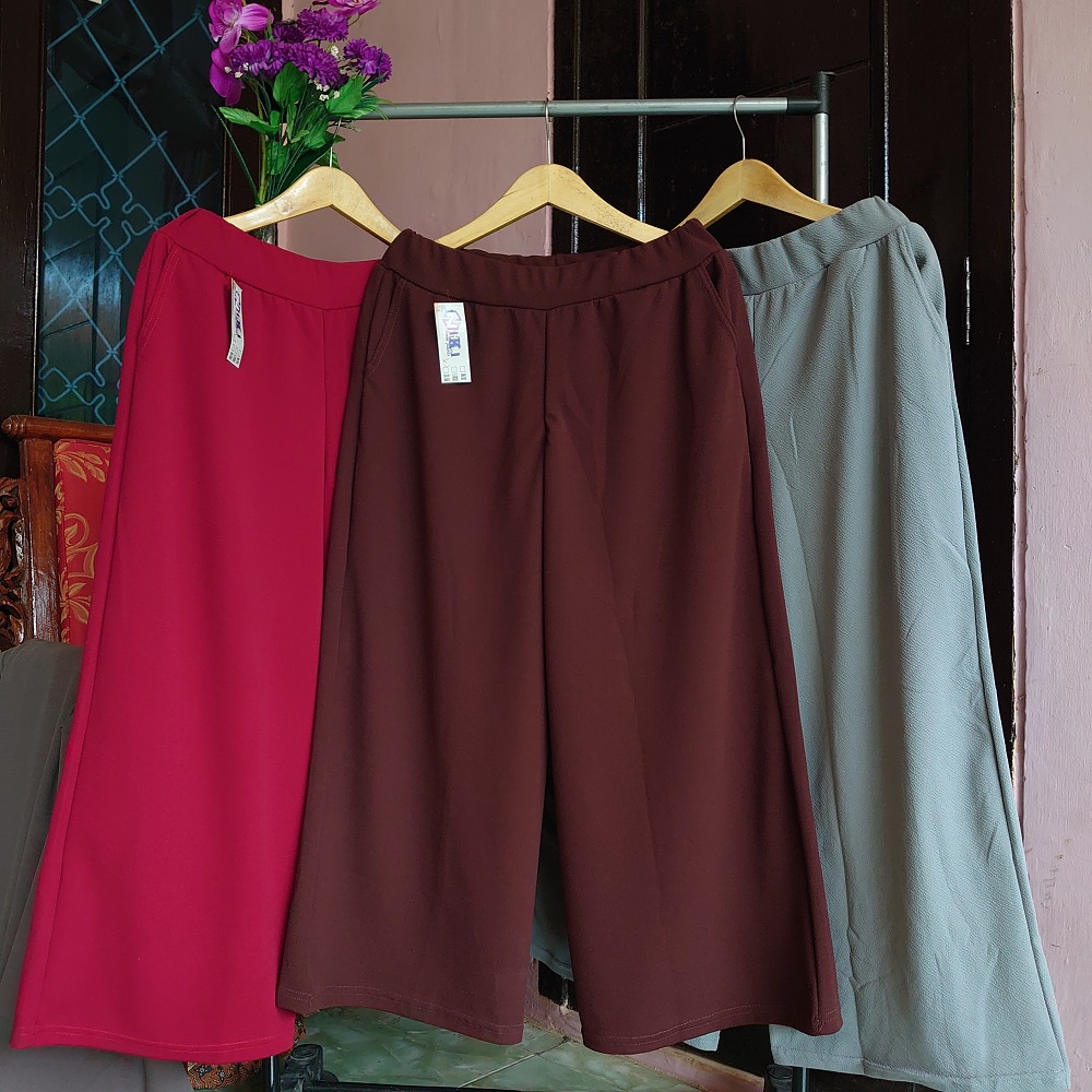 EDISI JUMBO PENDEK 3/4 &amp; PANJANG KULOT✅ CELANA SANTAI WANITA XXXL 90kg | Warna Varian Ukuran Ready | Kasual Pendek Wanita | Bisa COD