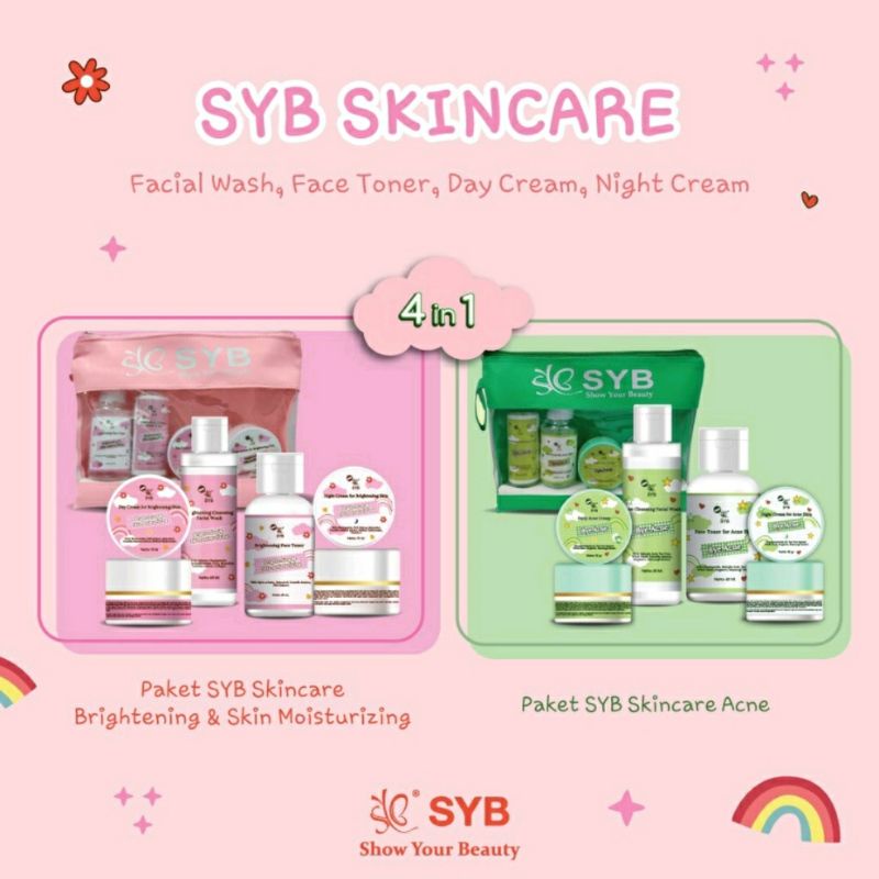 Paket Wajah SYB / paket skincare syb / paket wajah 4 in 1