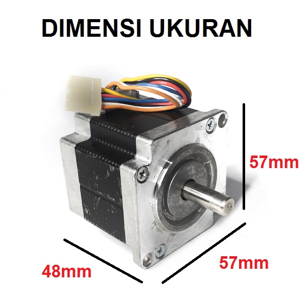 [HAEBOT] Nema 23 57 Mikro Stepper Motor 57mm 48mm CNC Motor 3D Printer Slider Mekanik Gerak DC 1.2A 1.5A Dinamo Induksi Mesin Router Engraver Laser Axis Slider Stepping Drawing