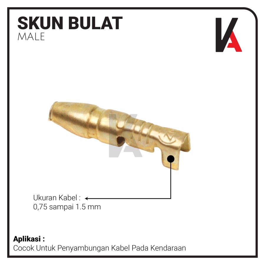 TERMINAL SKUN BULAT COWOK 184 / MALE LAKI H-2782 / PAKET 100PCS