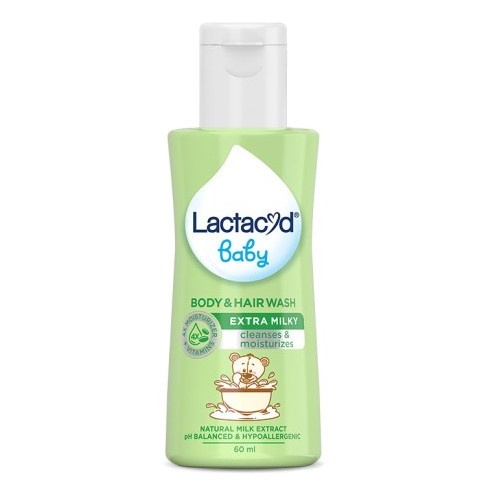 LACTACYD Baby Body &amp; Hair Wash Extra Milky - Sabun dan Shampo Mandi Anak Bayi