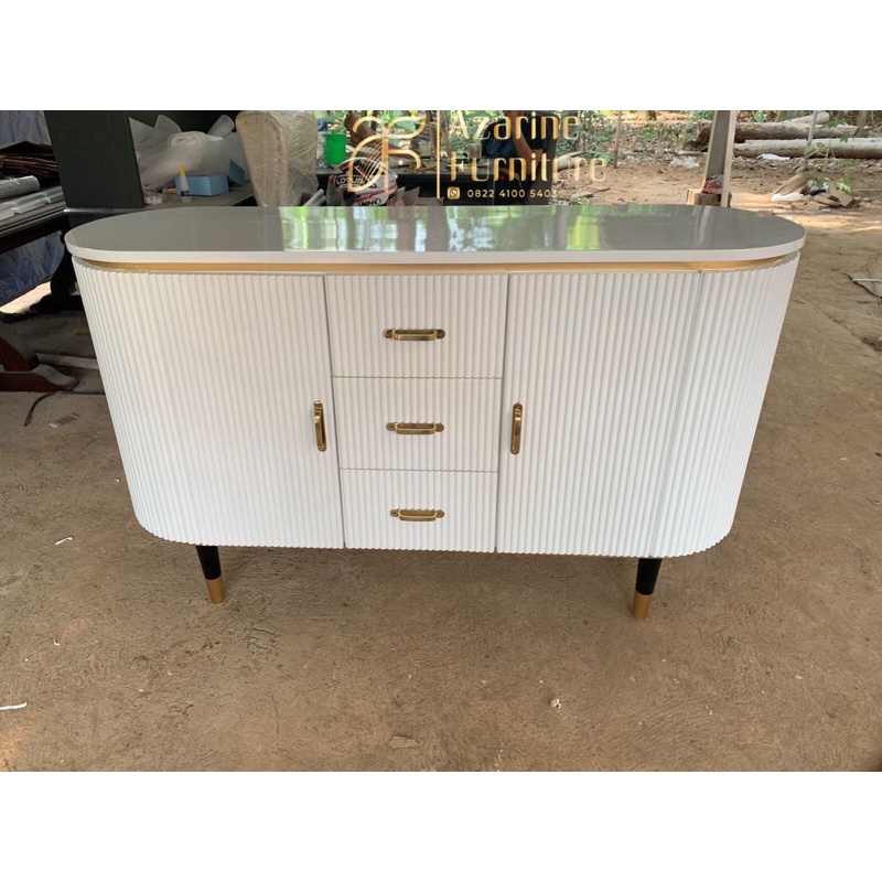 BUFET SALUR MODERN MINIMALIS / BUFET DUCO PUTIH SALUR