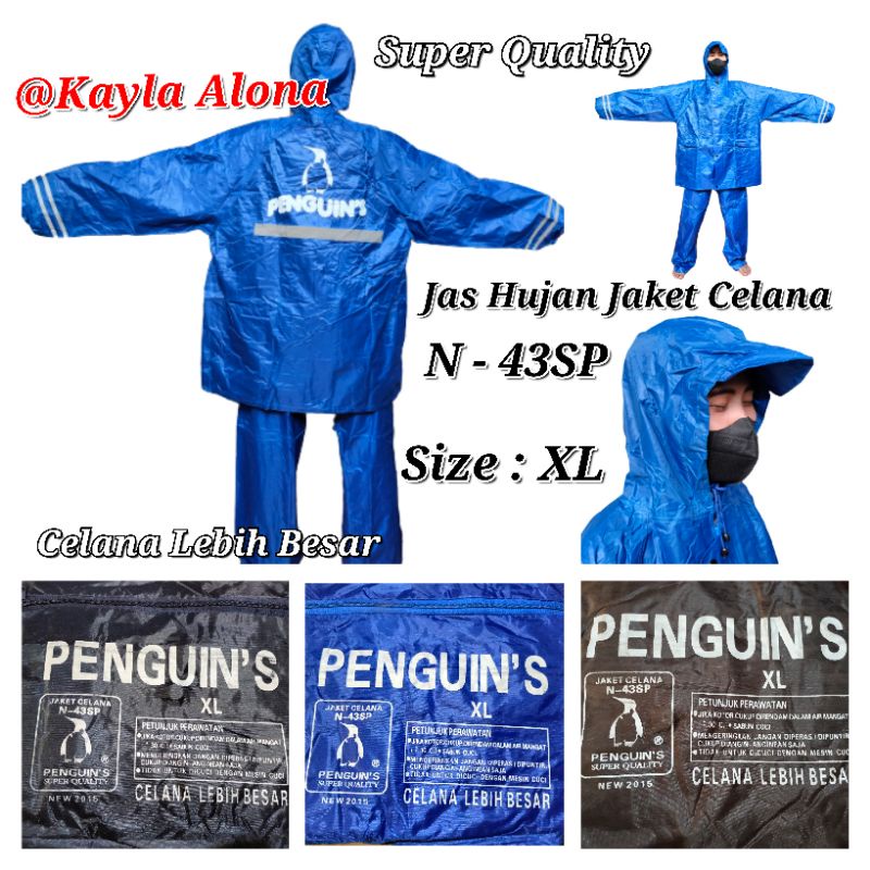 (N-43SP Penguin's) JAS HUJAN JAKET CELANA