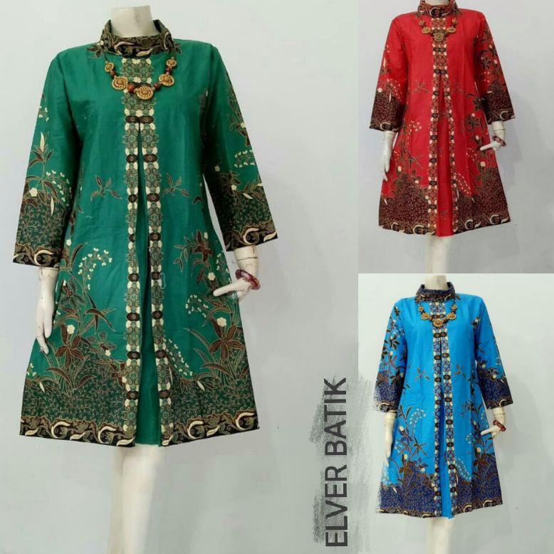 OMB.18Oc22r ◦ TUNIK BATIK SANTIKA EXCLUSIVE / TUNIK HITAMMANIS MODERN UNGGUL JAYA