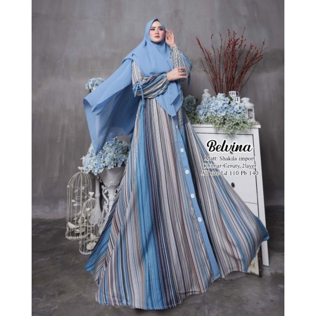LONG DRESS LOOS DRESS GAMIS BUTIK GAMIS SYARI BELVINAA SH