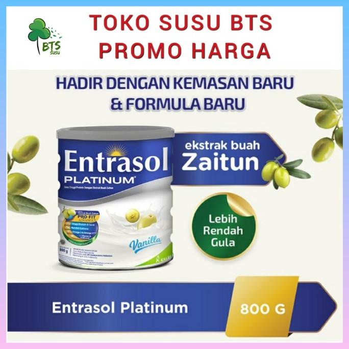 

[ COD ] Entrasol Platinum Vanila Coklat 800 gram Susu Entrasol lansia Kalbe
