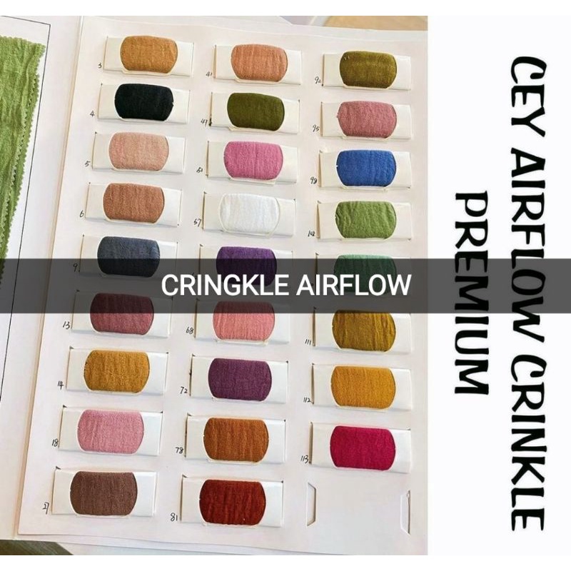 Kain Cey Cringkle Airflow Premium Bagus Tebal