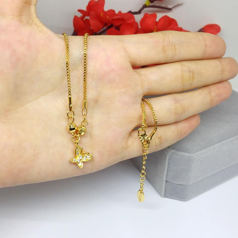 Kalung Xuping Love Kecil Batu Putih Lapis Emas Gold - BN239 {LBJ.18Oc22ᴶ}