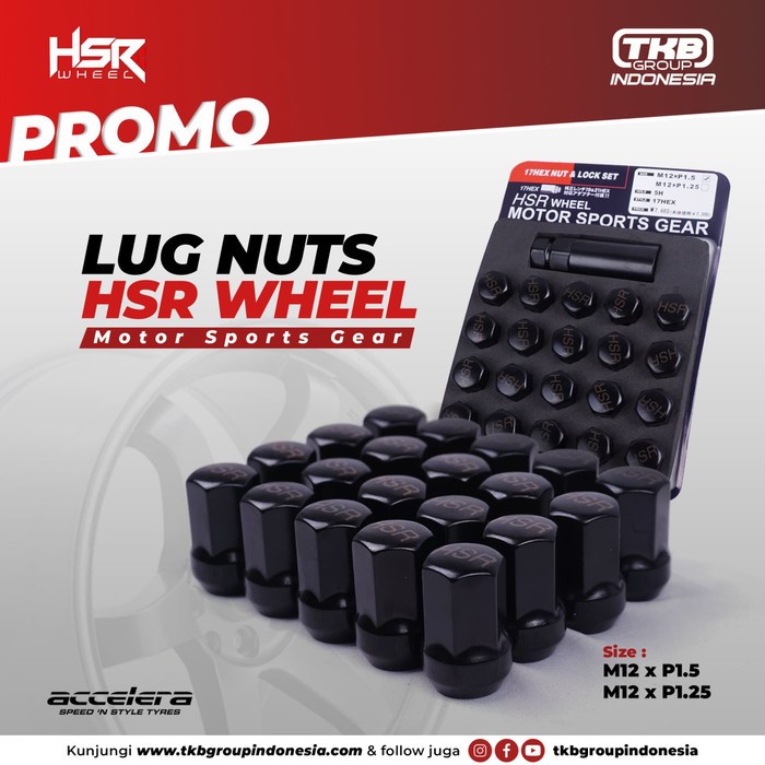 Mur Roda HSR Wheel Size 1,5 buat mobil jazz yaris brio