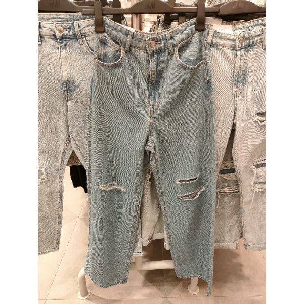 H&M Jeans Wanita Wide High Waist Full Lenght