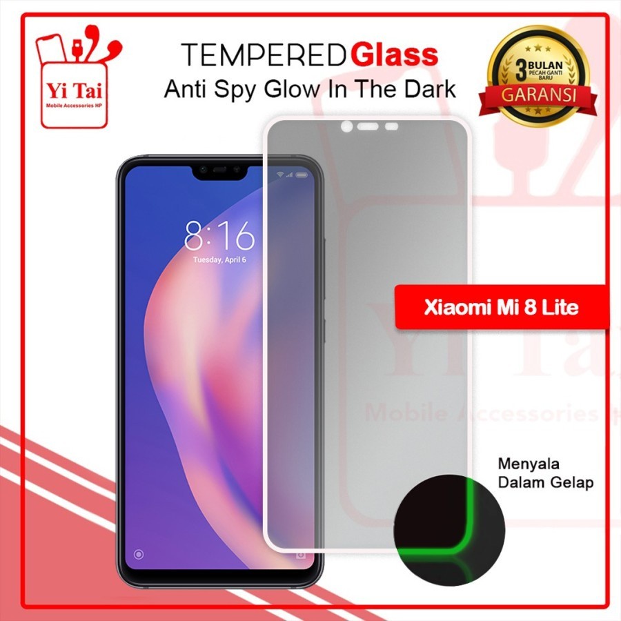 YI-TAI TEMPERED GLASS PREMIUM SPY GLOW IN THE DARK REDMI 10 PRIME REDMI 10 REDMI 10A REDMI 10C REDMI MI 8 LITE REDMI MI 9 REDMIMI 10T PRO REDMI MI 10T REDMI MI 11 LITE REDMI MI 11T PRO REDMI MI 11T REDMI MI MIX 3 WHITE_CELL