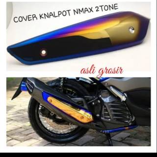 TUTUP COVER KNALPOT NMAX TWO TONE IMPORT