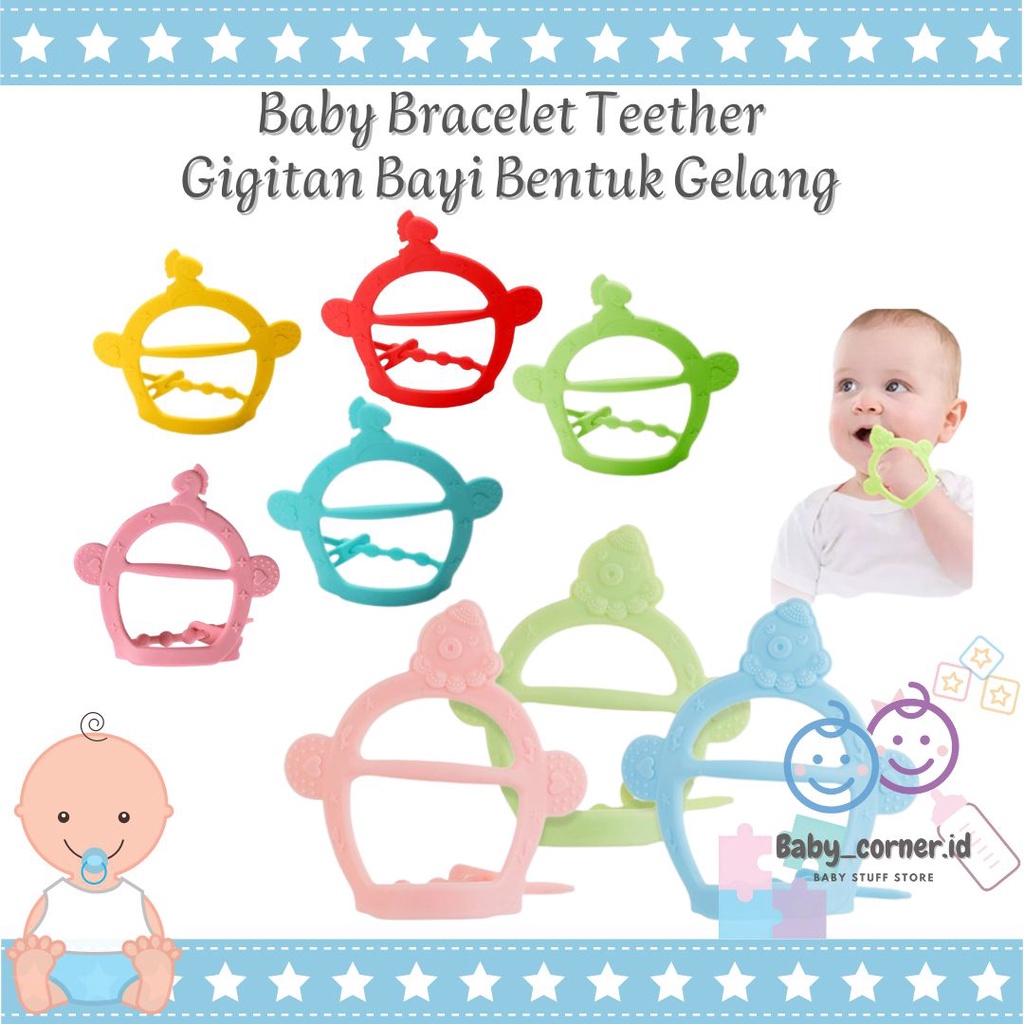 Baby Bracelet Teether|Teether Gelang Tangan Bayi|Gigitan Silikon Bayi