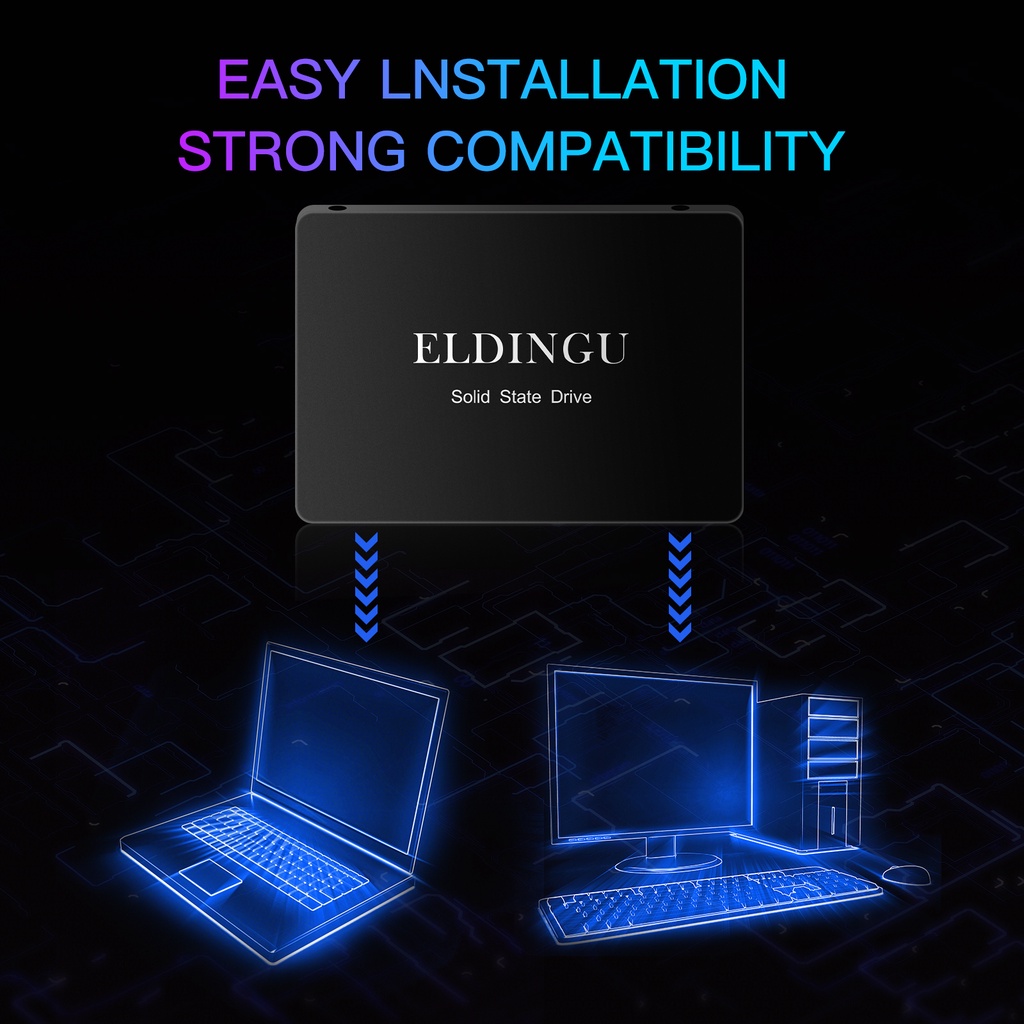 Eldingu Hardisk sata3 ssd 60gb 128gb 240gb 120gb 256gb 480gb 512gb 2.5 &quot;Built-In Untuk Laptop / Komputer